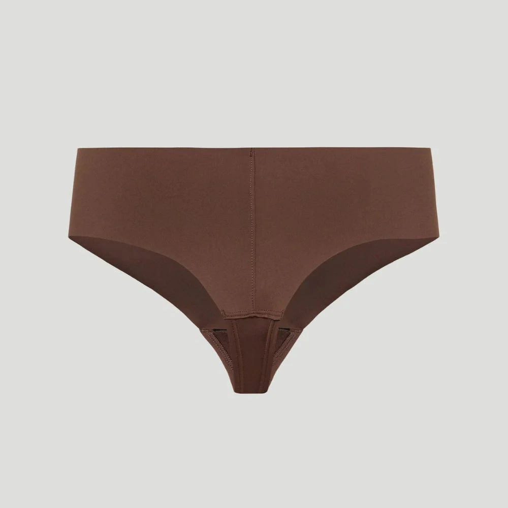 Tanga taille haute marron (Lot de 3)