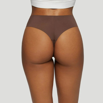 Tanga taille haute marron (Lot de 3)