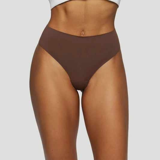 Tanga taille haute marron (Lot de 3)