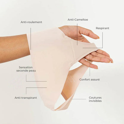 Tanga taille haute noir (Lot de 3)